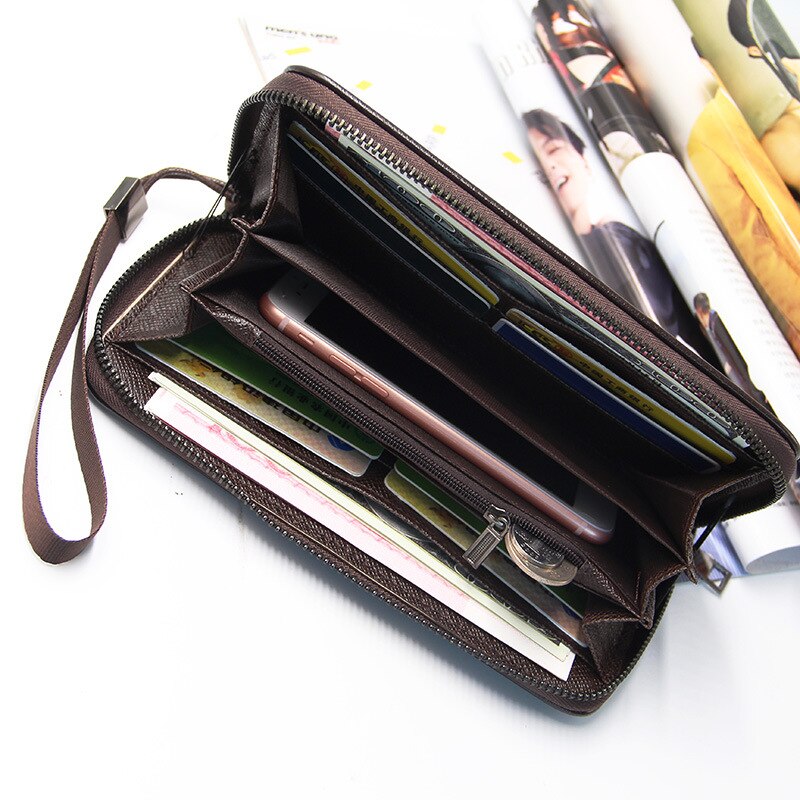 Men Long Wallet Men Zipper Purse for Men Coin Purses Clutch Male Portefeuille Wallets portefeuille homme