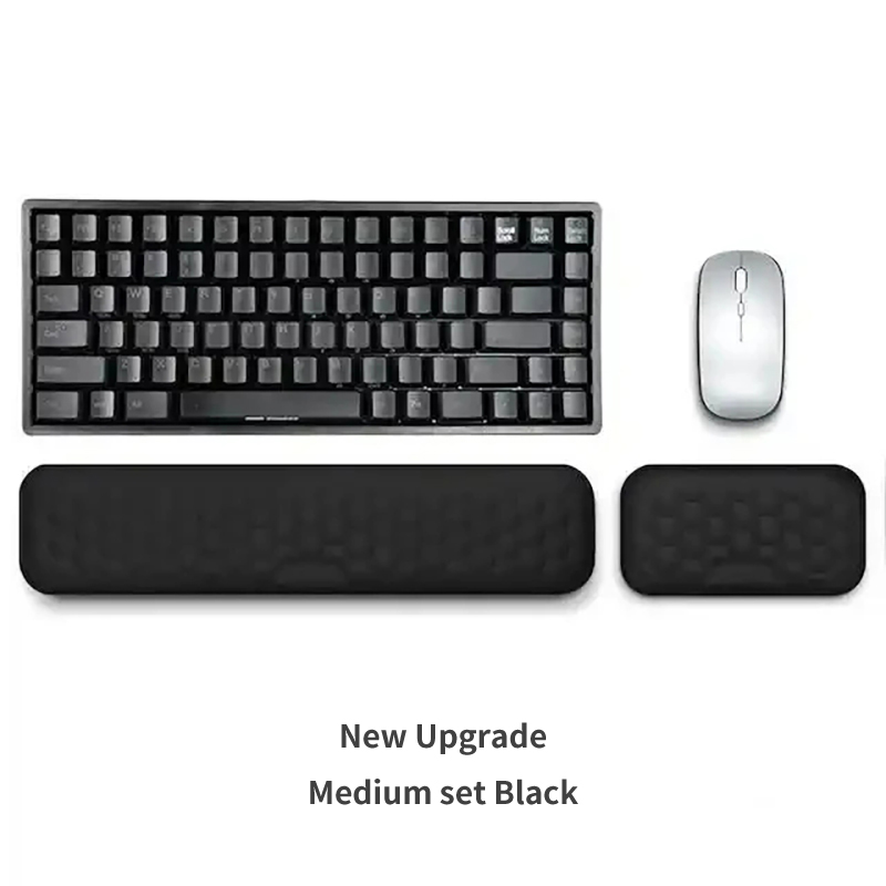 Polssteun voor toetsenbord, muis en toetsenbord, ergonomische polssteun voor computer, toetsenbord en laptop.: Parelwit