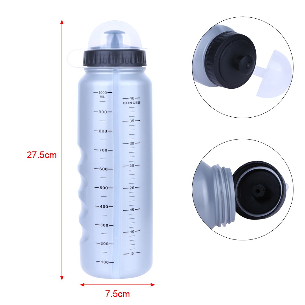 Botella de agua portátil para ciclismo de montaña, contenedor de bebidas ligero y portátil a prueba de agua y fugas, 1000ML