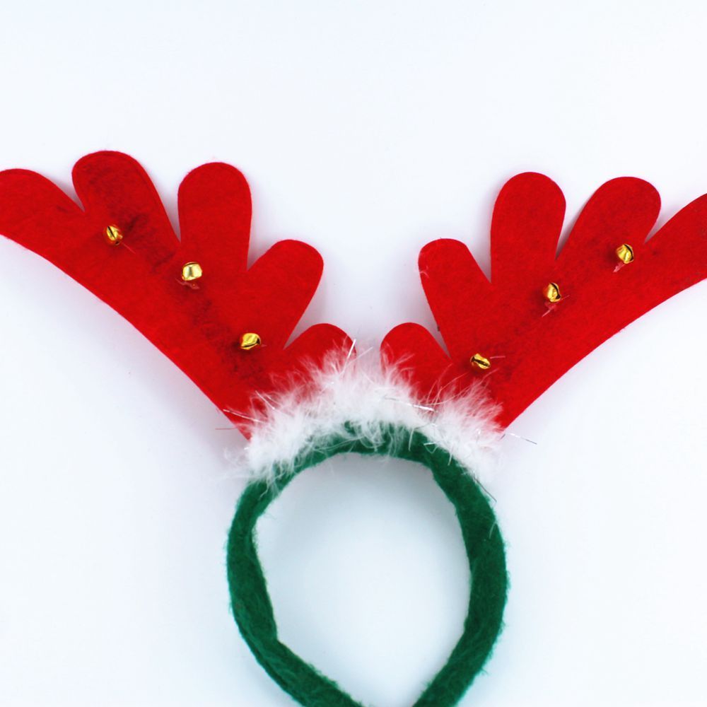 Reindeer Antlers Christmas Fancy Dress Bells Festive Stag Deer Ears Headband: Style2