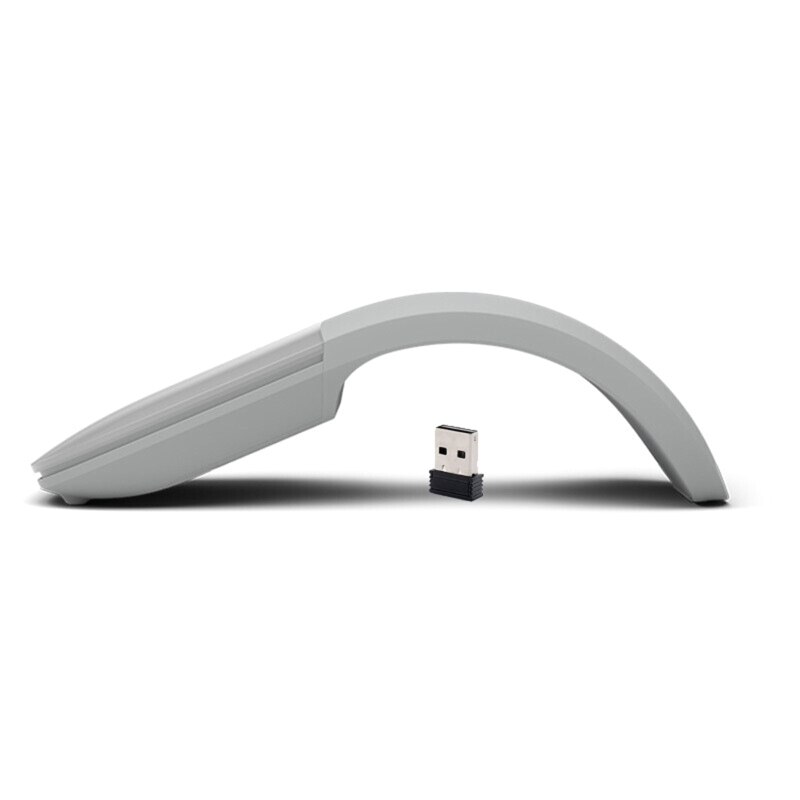 2.4Ghz Optical Maser Pointing Foldable Touch Wireless Mouse Ergonomic Fold Mini Mice for Notebook Laptop Tablet Phone: WHTIE-B