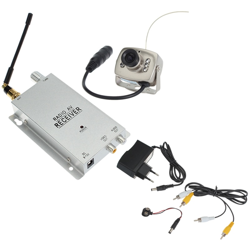 1.2G Wireless Camera Kit Radio AV Receiver with Power Supply Surveillance Home Security(EU Plug): Default Title
