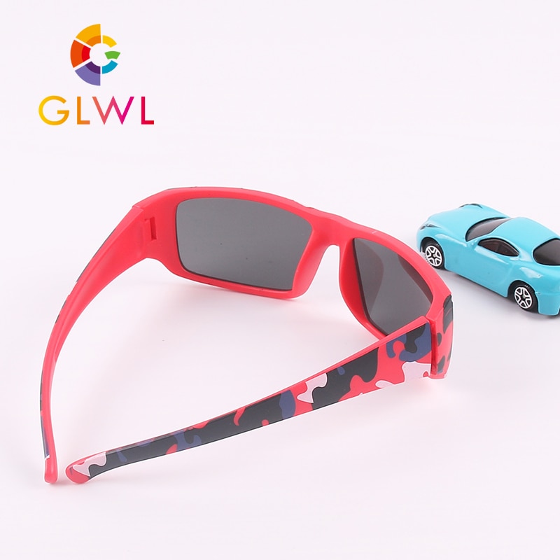 Farbige Sonnenbrille Für freundlicher Tarnung freundlicher Brillen Jungen Platz Baby Schattierungen Schwarz Linsen UV 400 Sport Brillen Heißer