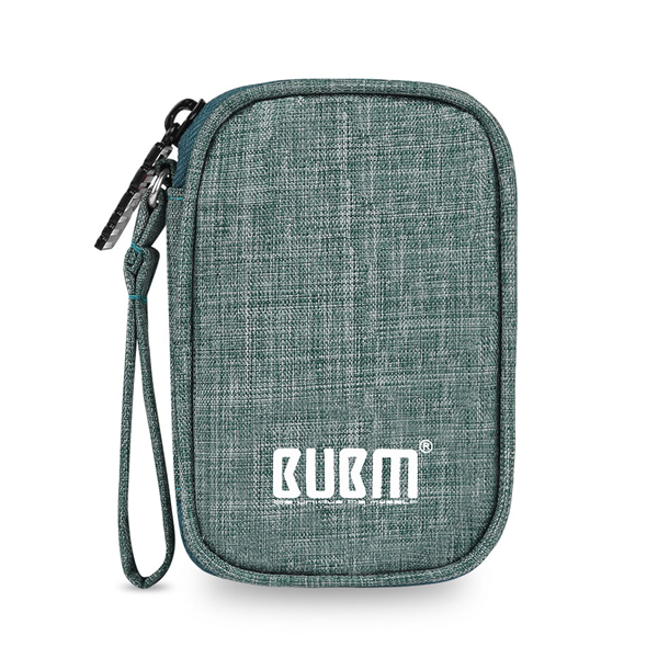 Bubm Oortelefoon Draagtas Houder Opbergtas Usb Gadget Organizer Hoofdtelefoon Mini Pouch Voor Oordopjes, Airpods, Kabel, usb Drive: Rectangle grren