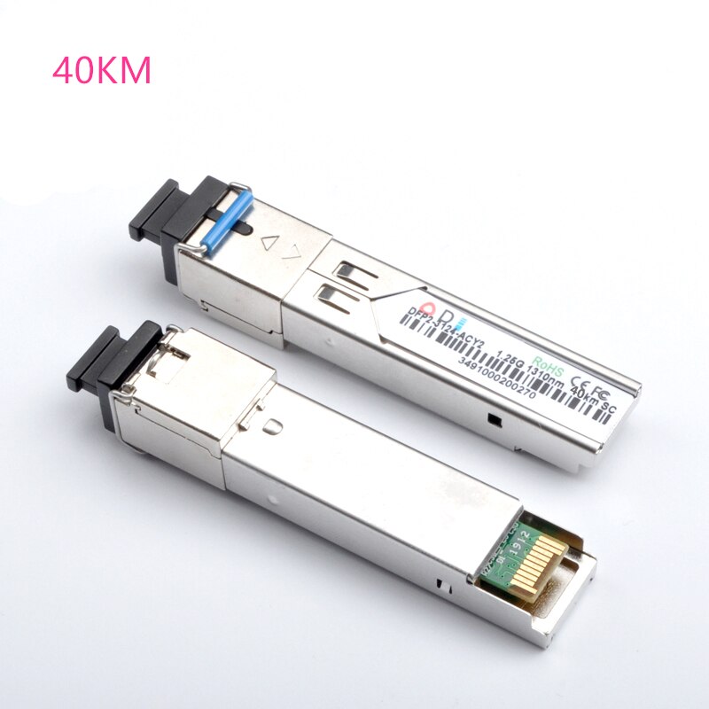 Sc Sfp Glasvezel Module 1.25G Sc 20/40/60/80/100Km 1310/1490/1550nm Single Fiber Sfp Optische Module Compatibel Code Onu Olt