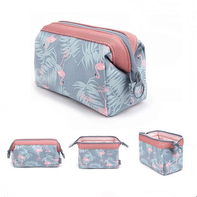 Vrouwen Draagbare Leuke Multifunctionele Schoonheid Flamingo Cosmetische Bag Travel Organizer Case Make-Up Wassen Pouch Toilettas