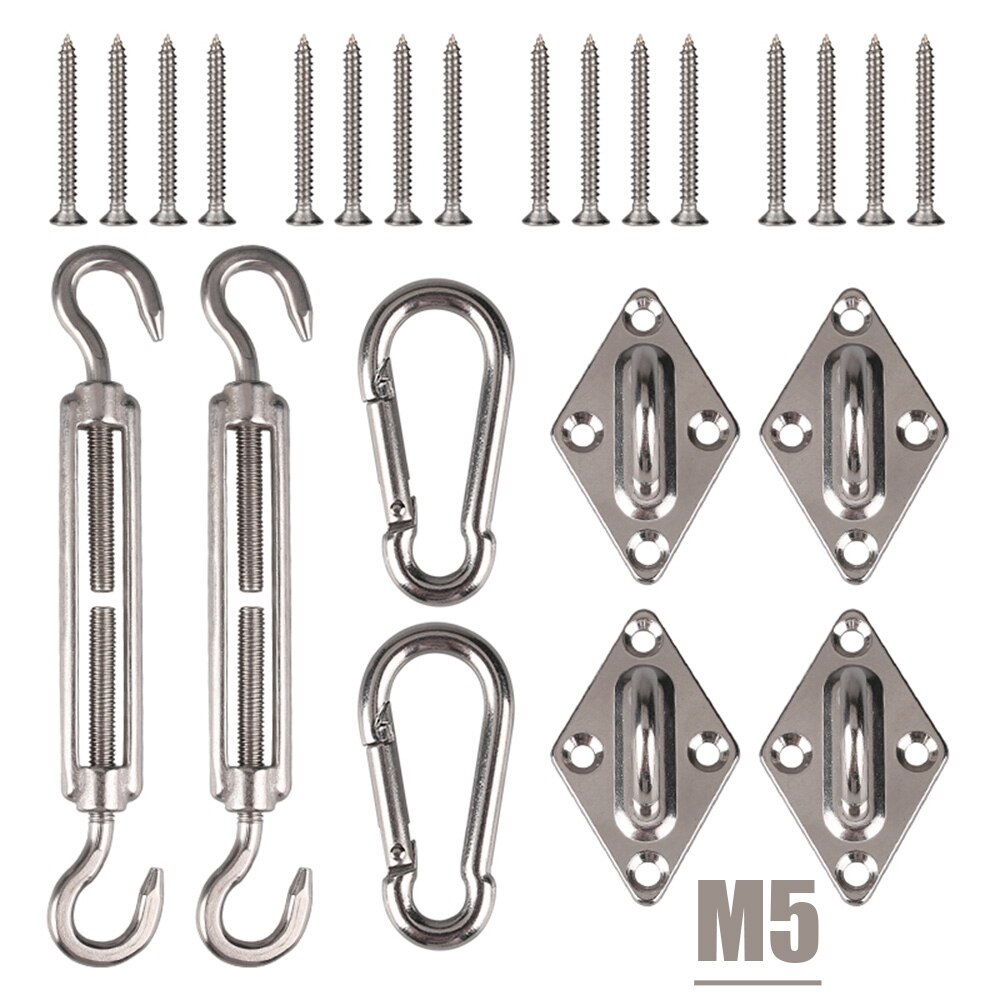 Sun Umbrella Fixing Hardware Hook Turnbuckle Shade Canopy Stainless Steel Hook: M5