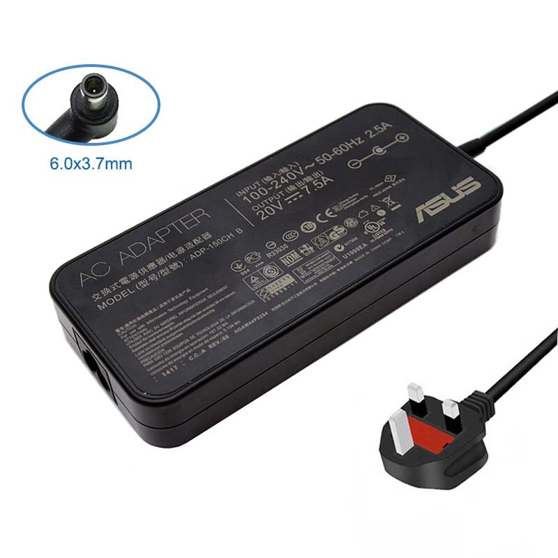 ADP-150CH B 20V 7.5A 150W 6.0x3.7mm AC Adapter Laptop Charger For Asus Rog G531GT G731GT FX505GT FX705GT FX505DD FX505DT FX505DU