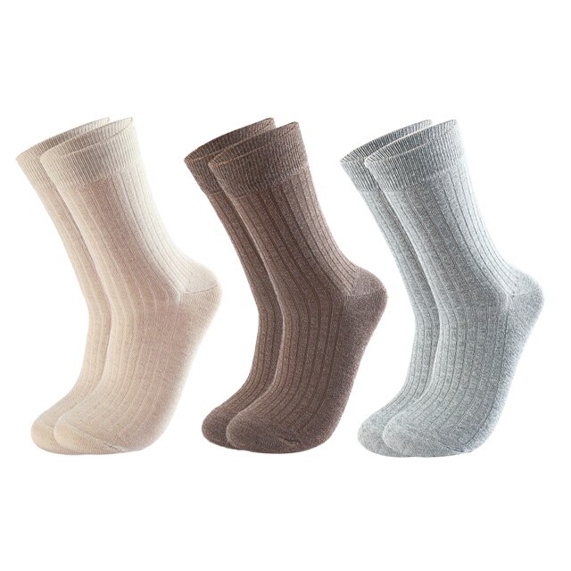 Chaussettes en coton pour hommes, lot de 3 paires, chaussettes longues et chaudes, décontractées, à rayures noires, respirantes, douces, de: 10