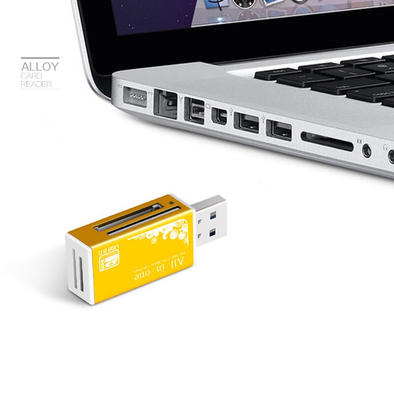 All In 1 Memory Card Reader USB 2.0 Multi SD/SDHC MMC/RS MMC TF/MicroSD MS/MS PRO/MS DUO M2 Card Reader TF