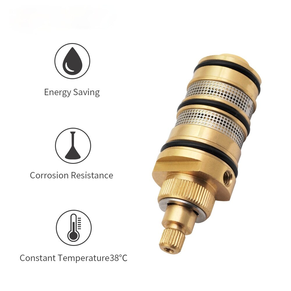 Messing Thermostatische Spool Koperen Kraan Cartridge Bad Mengkraan Douche Mengkraan Pas De Mixing Watertemperatuur
