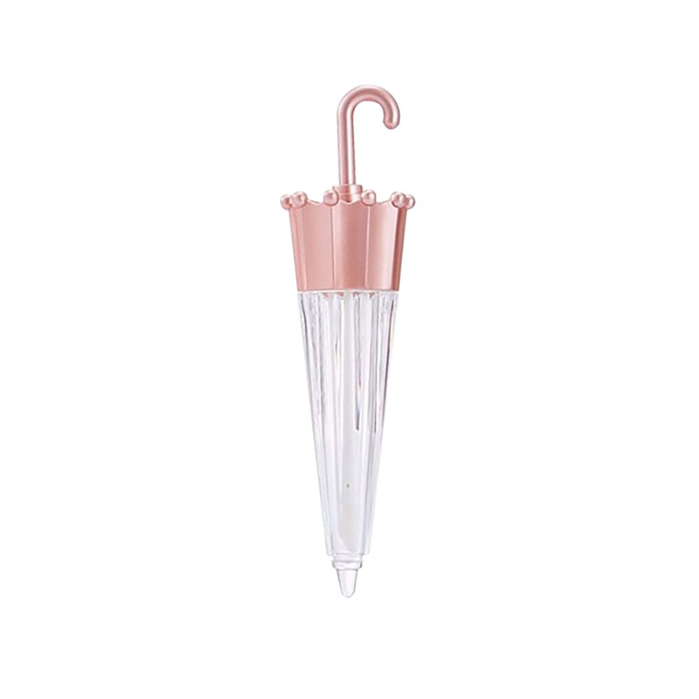 1 pc tomme lipgloss-rør mini genopfyldelig kosmetikbeholder plastikprøvehætteglas paraplyformet gør-det-selv-læbepomadeflaske: Default Title