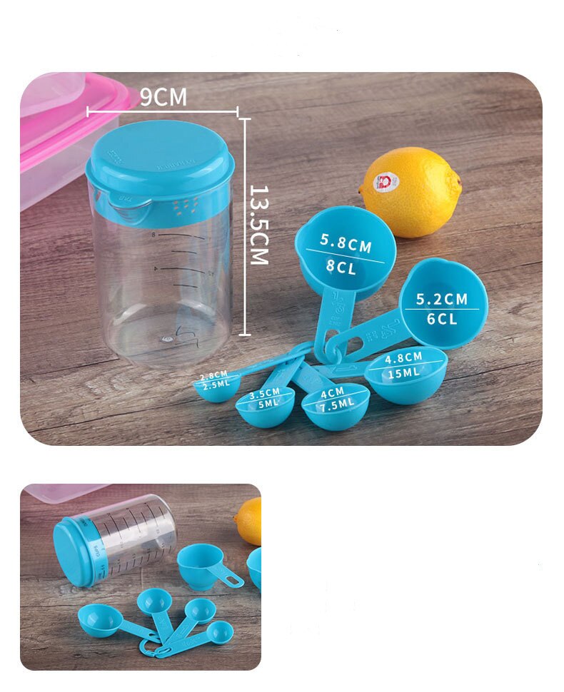 7pcs/set Baking Tools Measuring Cup Measuring Spoon Bakeware Set Baking Accessories with Scale