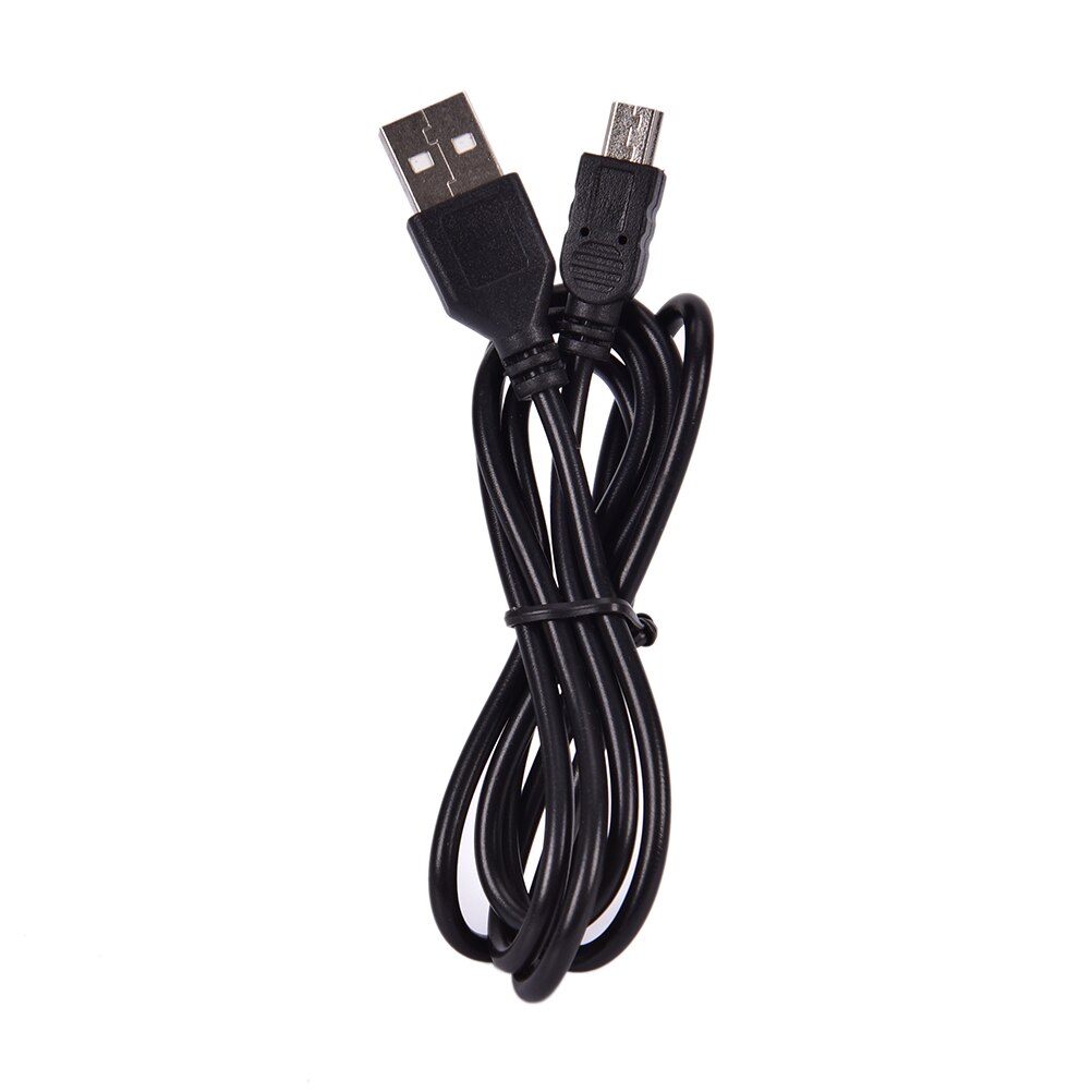 Cargador de teléfono de 1m, largo, Cable MINI USB, sincronización y carga, tipo A 5 pines B: Negro