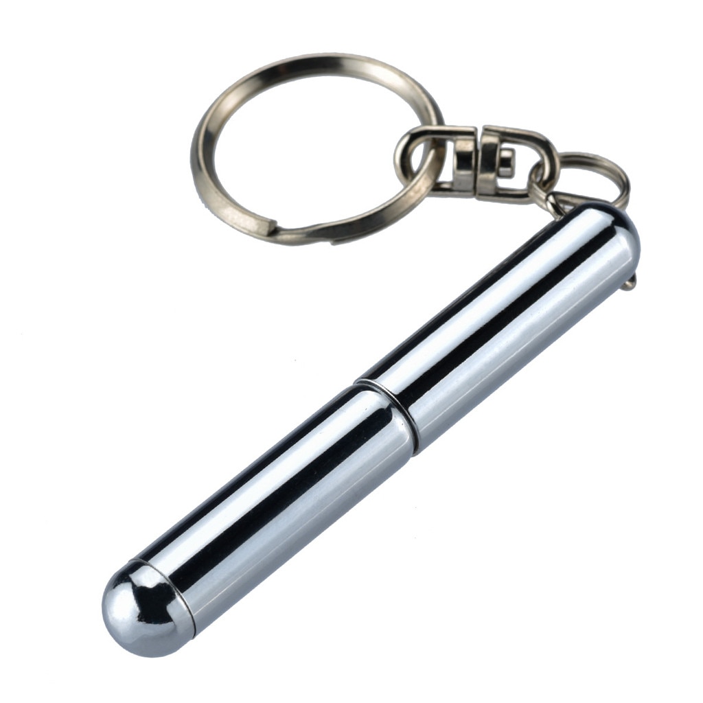 Mini Metalen Sleutelhanger Rvs Telescopische Pen sleutelhanger telescopische Pen Tool September #24