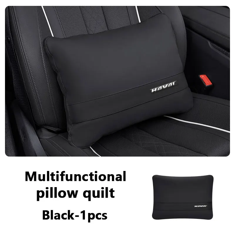 Manta multifuncional para coche, colcha, almohada, cojín de cintura, accesorios de decoración Interior, colcha de aire acondicionado para coche Haval: Negro