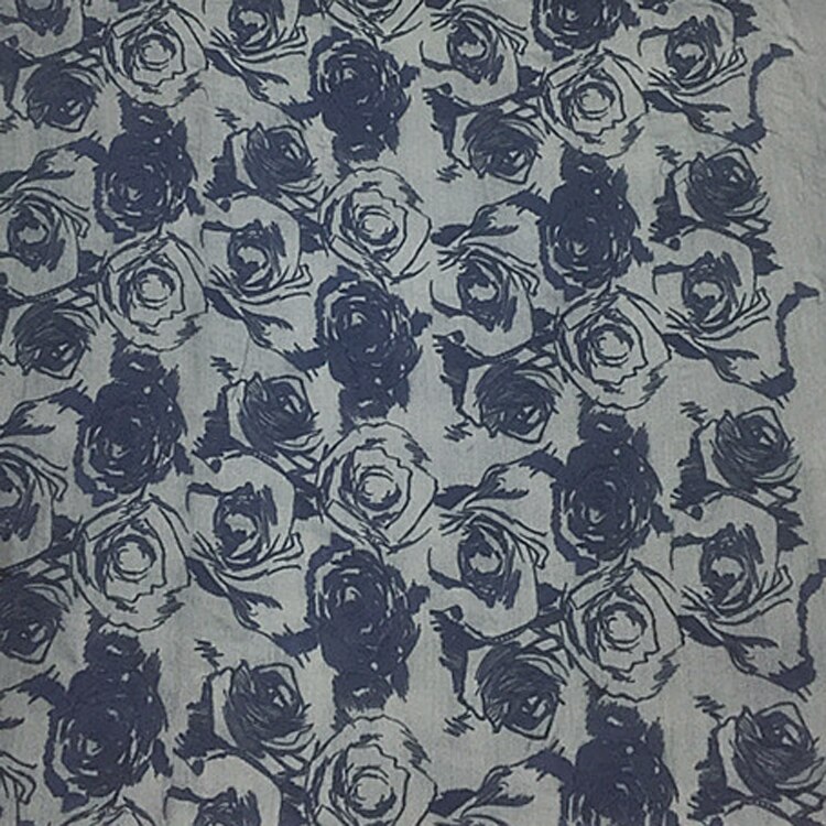 Geborduurde Crinkle Zijde Georgette Gaas Stof De Achtergrond Is Pure Zijde, SCG693