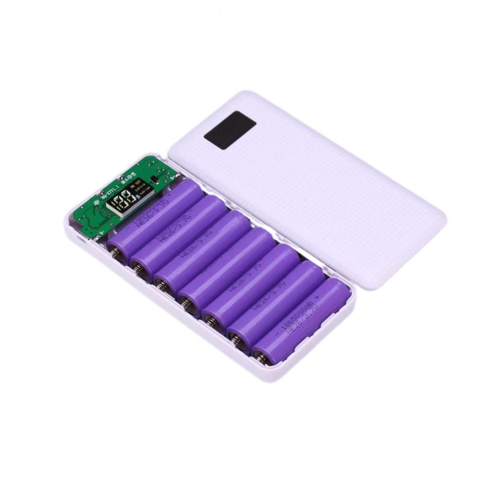 Power Bank Nesting Solderless Handwork LED Display Screen 7x18650 Power Bank DIY Shell for Mobile Charger