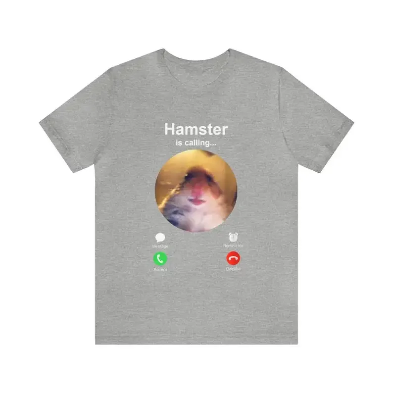 Hamster is Calling Funny Meme Shirt Meme Hamster Staring T-shirt Front Camera hamster calling Hamster Funny shirt Hamster meme