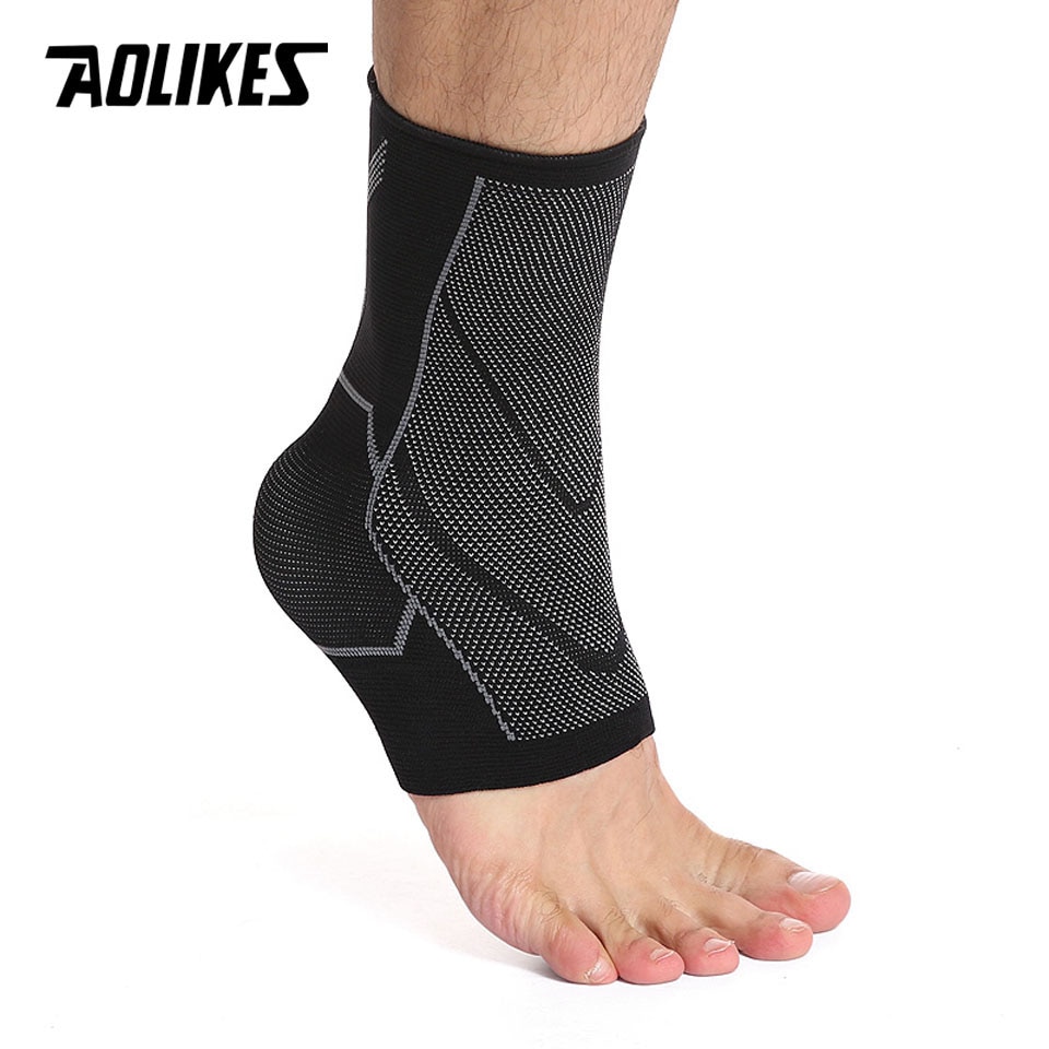 Aolikes 1Pcs Ankle Brace, Elasticiteit Gratis Aanpassing Bescherming Voet Bandage, Verstuiking Preventie Sport Fitness Guard Band