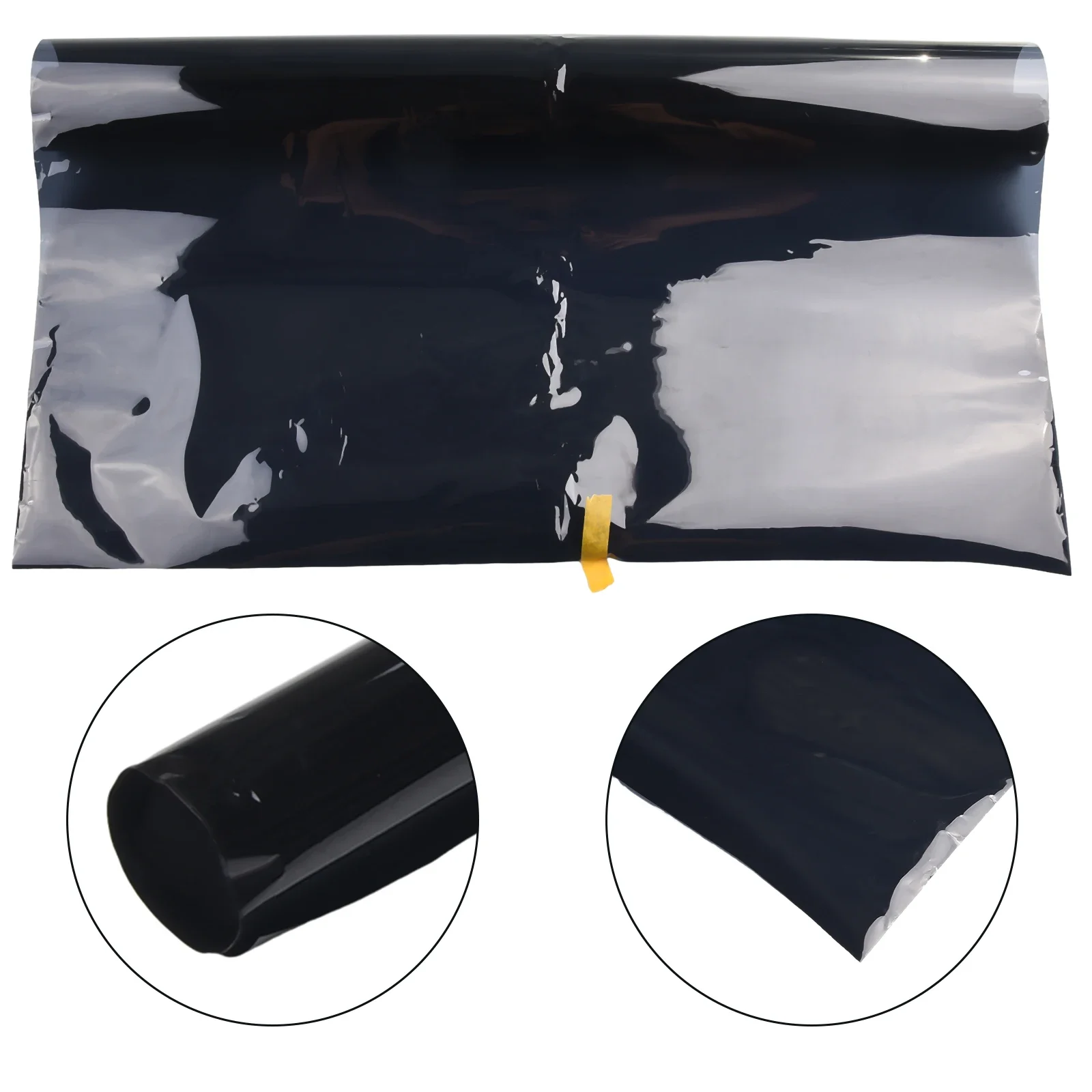 DARK SMOKE-Film Teinté pour Vitres de Voiture, Rouleau de Teinte, Outil de Grattage, Accessoires, l'horloge, 1m x 50cm