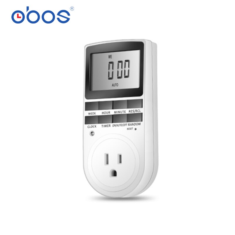 Temporizador de enchufe digital programable, interruptor de tiempo hermoso, 240V, 230V, 220V, 120V, 16A, 15A, 13A, 10A, UK, AU, FR, BR, US,