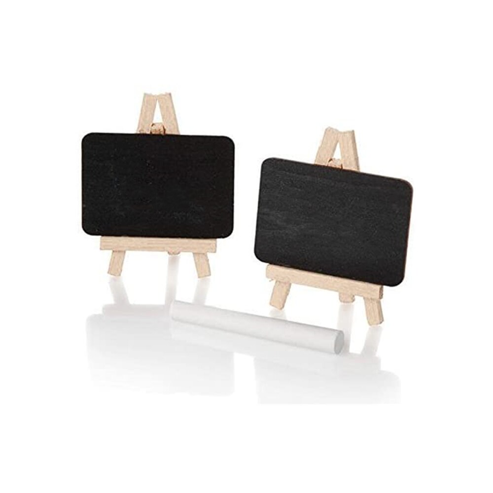 10Pcs 9x15cm Mini Wooden Easel Triangle Wood Wedding Table Card Stand Display Holder Children Painting Craft