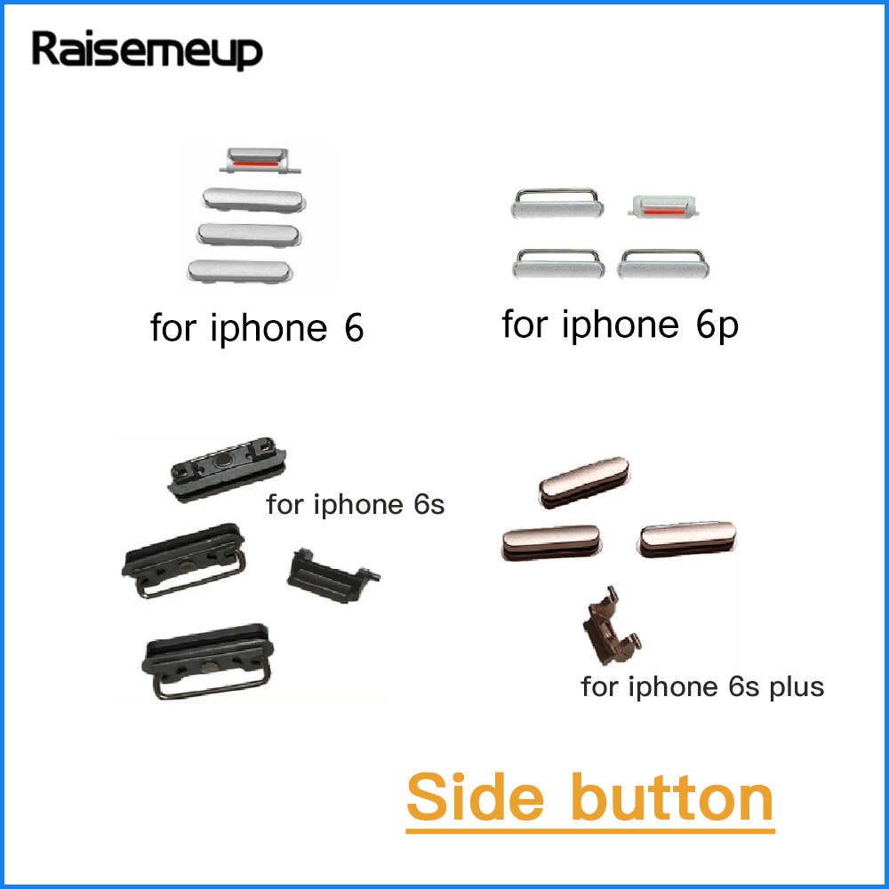 Juego de llaves laterales de para iPhone 6, 6p, 6s, botón de volumen de bloqueo + botón de encendido/apagado + botón de silencio