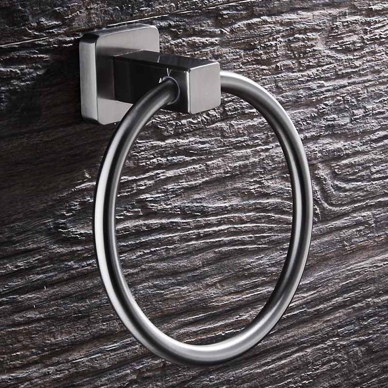 WEYUU – anneau porte-serviettes mural en acier inoxydable SUS304, dessin de fil, accessoire de salle de bain
