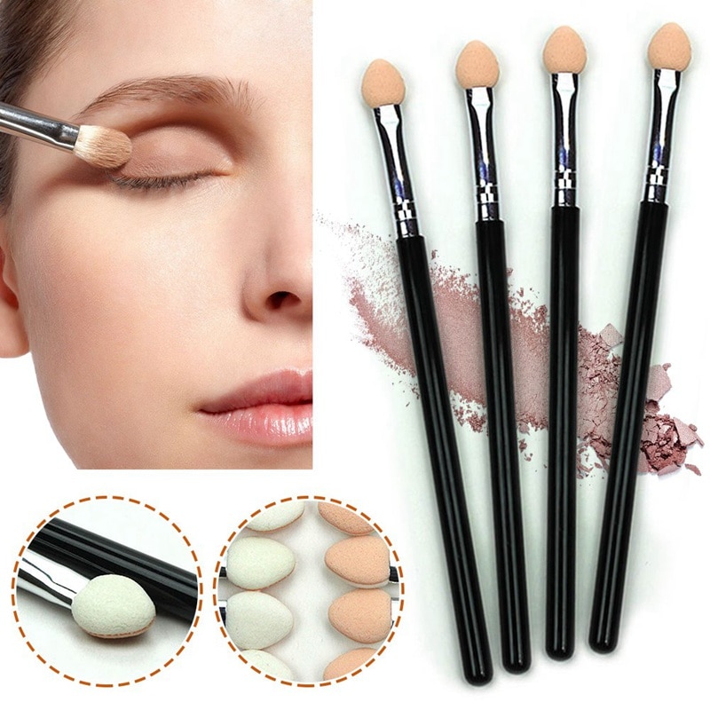 1 piezas de sombra de ojos cepillo esponja palo portátil sombra de ojos delineador de labios cejas cepillo aplicador ojos maquillaje cosmético