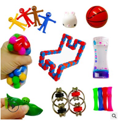 Juguetes antiestrés para niños y adultos, paquete de juguetes sensoriales para aliviar el autismo y ansiedad, 16/18/19/22/24 Uds.: 16pcs