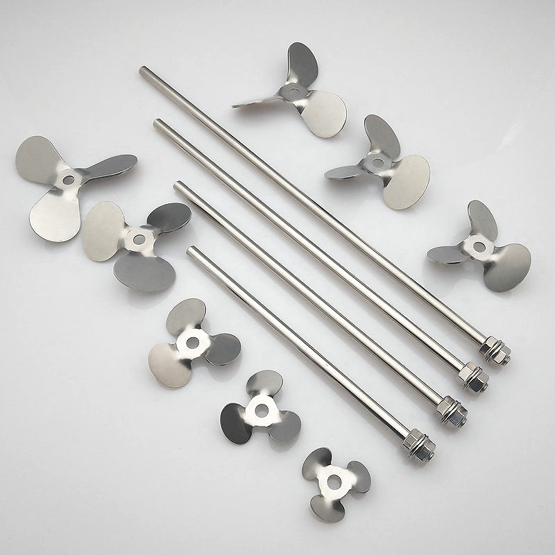 1pcs Lab OD 30mm to 120mm Stirring Blade 304 Stainless steel three-leaf type Stirrer Paddle,Stirring Dispersing Rod with nut