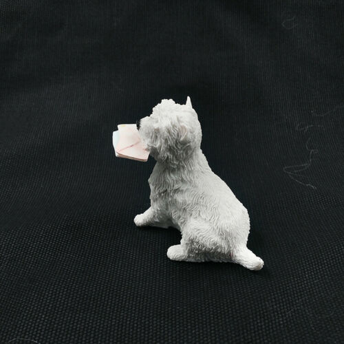 JJM West Highland White Terrier Envelope Dog Pet Figure Collector Animal Model Doll EducationalToy for Children Adults Kids