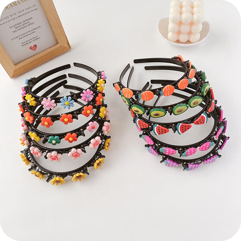 Kinderen Leuke Bloem Gevlochten Haarband Gebroken Haar Artefact Meisjes Niet Pijn Haarspeld Hoofdband Haarspeld Hoofdtooi Vrouwelijke