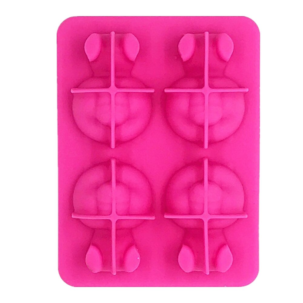 Kostki lodu formy panda kształt lodu pled zamrozić lód, budyń galaretki producenta formy kostki lodu jedzenie stopień silikonowe W712: gorąco różowy
