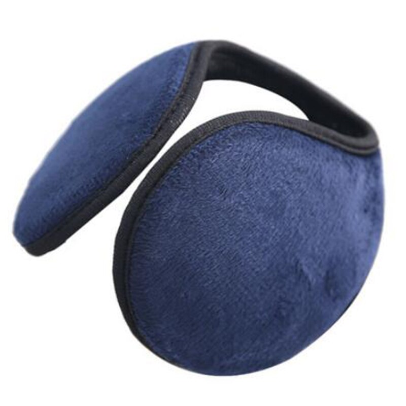 Unisex Solid Winter Earmuffs Women Men Ear Cover Protector Thicken Plush Soft Warm Earmuff Warmer Apparel Accessories: Blue