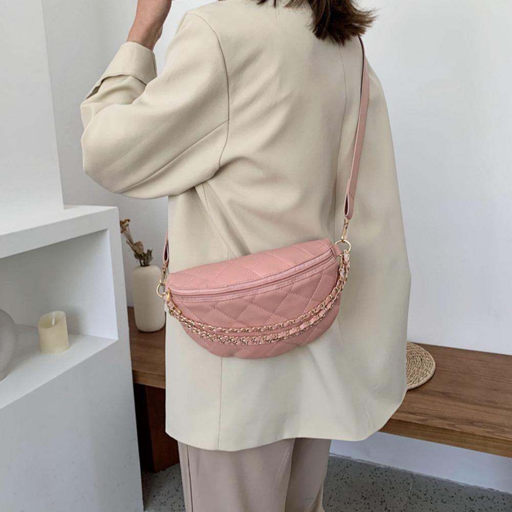 Sac de poitrine rhomboïde en chaîne exquise pour femmes, sac à bandoulière, accessoires de