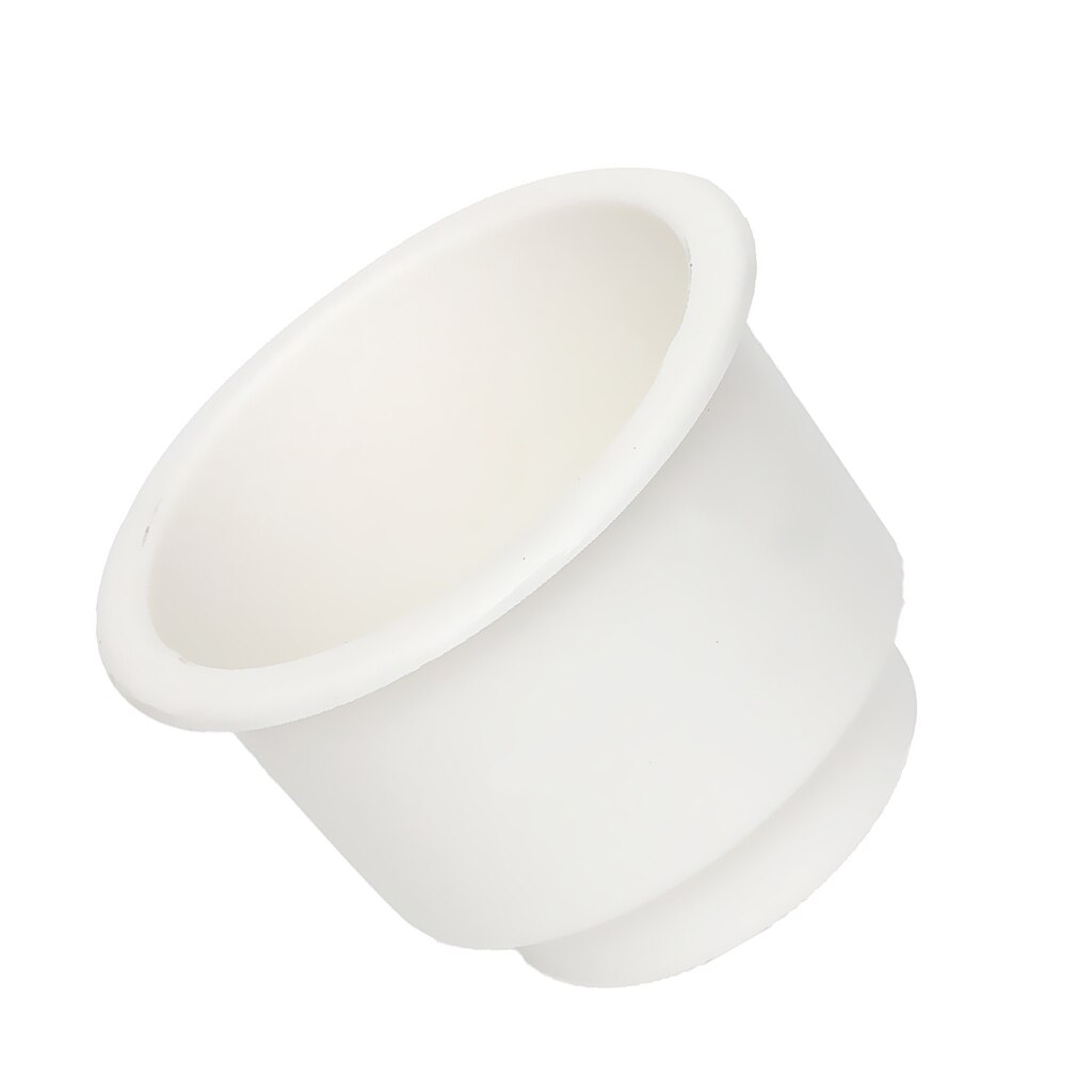 Soporte de posavasos blanco para coche, orificio de drenaje lateral de almacenamiento empotrado, para barco marino, RV, automóvil, 1 unidad