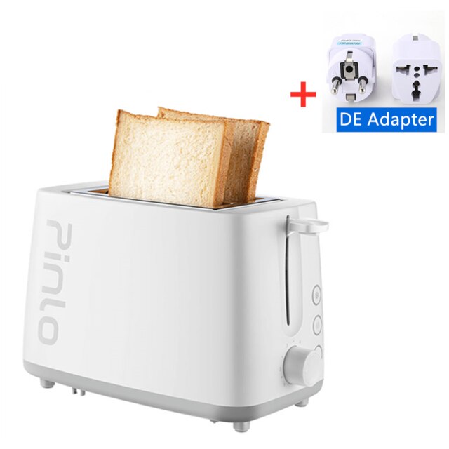Youpin Pinlo Toaster 500W Electric Automatic Fast Heating Bread Machine Mini Multifunction Toaster Bread Maker: Add EU Adapter