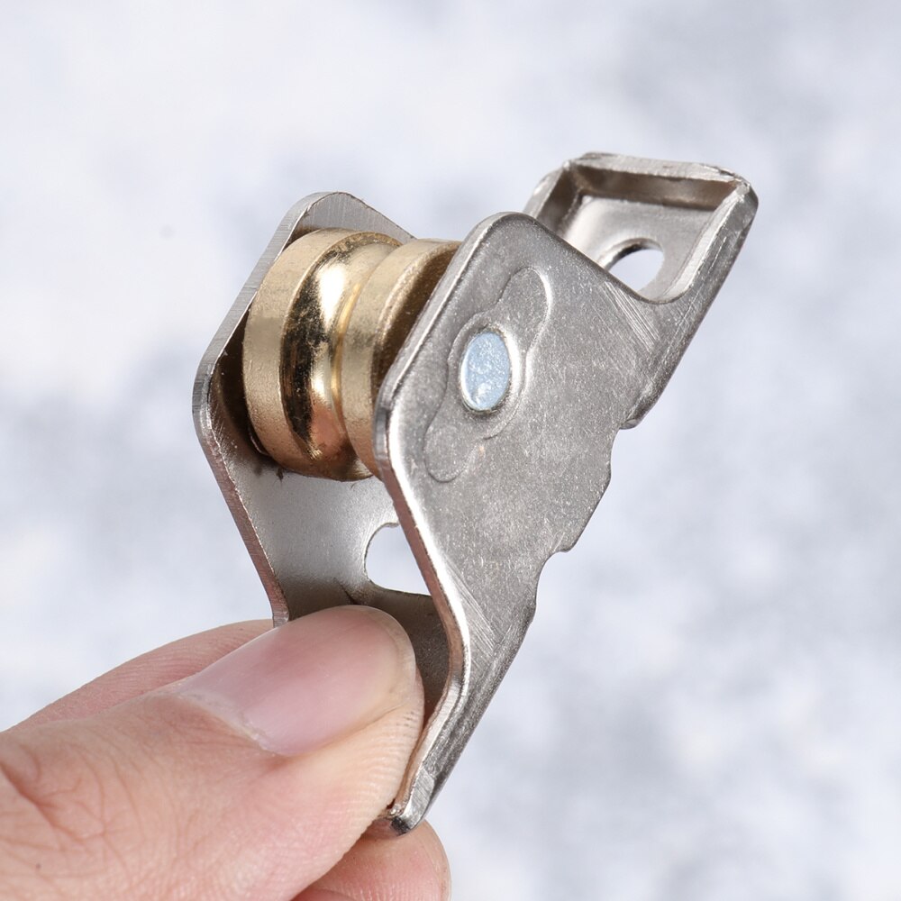 4Pcs Metal Roller Wheels Single Bearings Window Sash Pulley Rod Rollers Alloy Curtain Rail Track Wheels For Window Door Shower