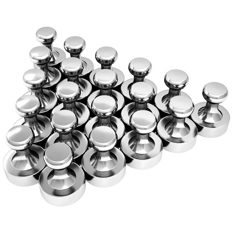 Neodymium Magneet 20 Pcs N52 Super Sterke Push Pin Magneten Voor Whiteboard, Koelkast Magneet, Magnetische Boards, magnetische Plaat: Default Title