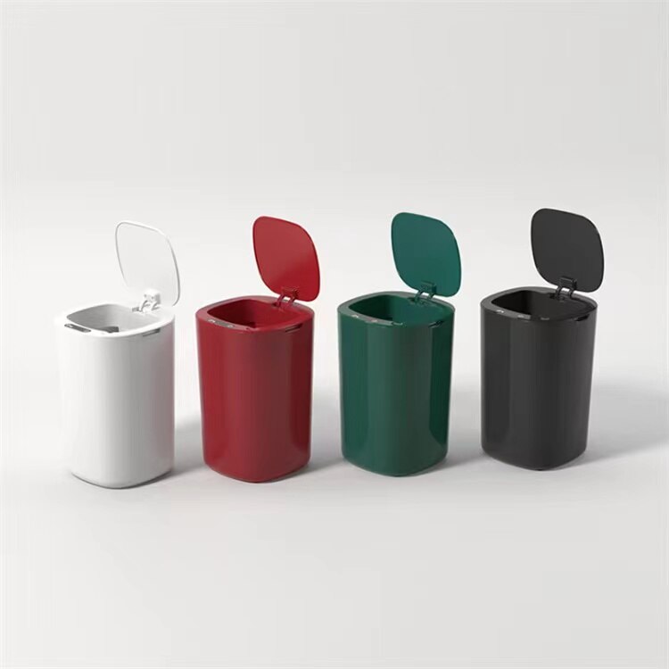 Trash Can Automatic Non-contact Smart Trash Can Household Electric Trash Can Kitchen Bathroom Living Room Trash Can Induction