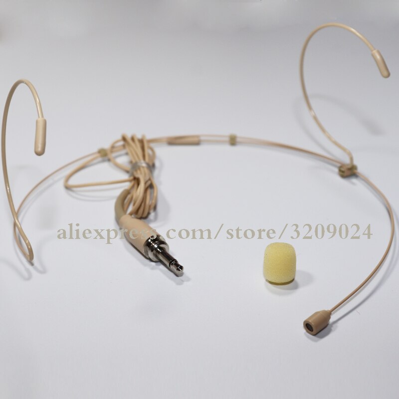 Profession Skin Mini Headset Microphone Condenser Mic for Bodypack or Amplifier with 3.5mm Male Screw