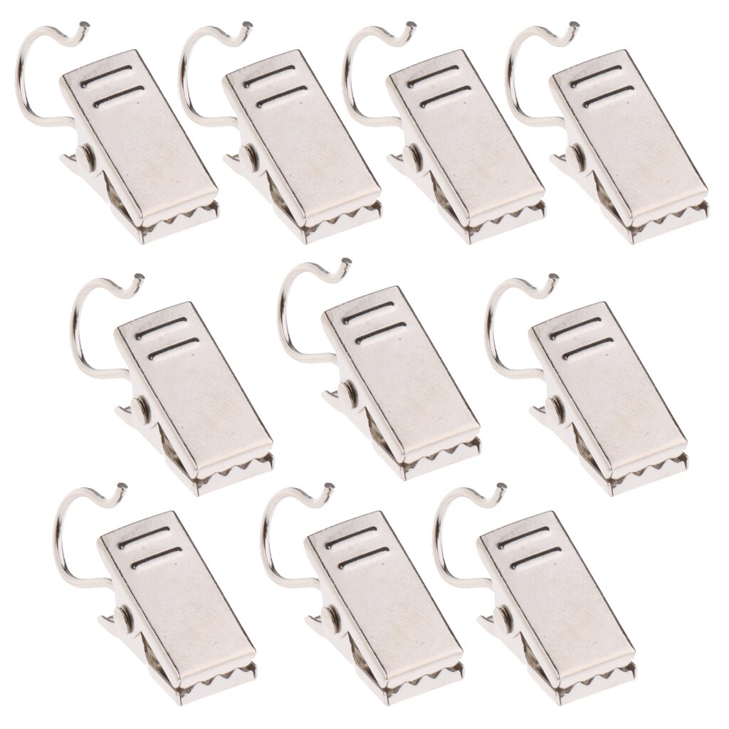 10Pcs Window Curtain Clips with Hook Door Panel Hanger Clamps Panel Carrier Clip