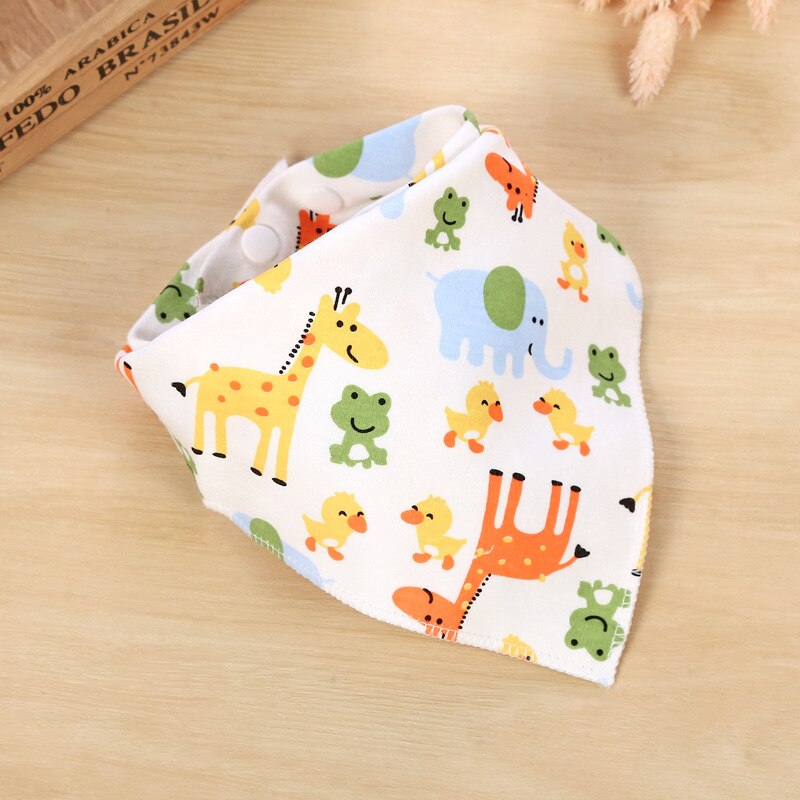 1pcs Color Bibs Cotton Baby Feeding Smock Infant Burp Cloths Cartoon Saliva Towel Baby Eating Accessory Soft Baby Stuff