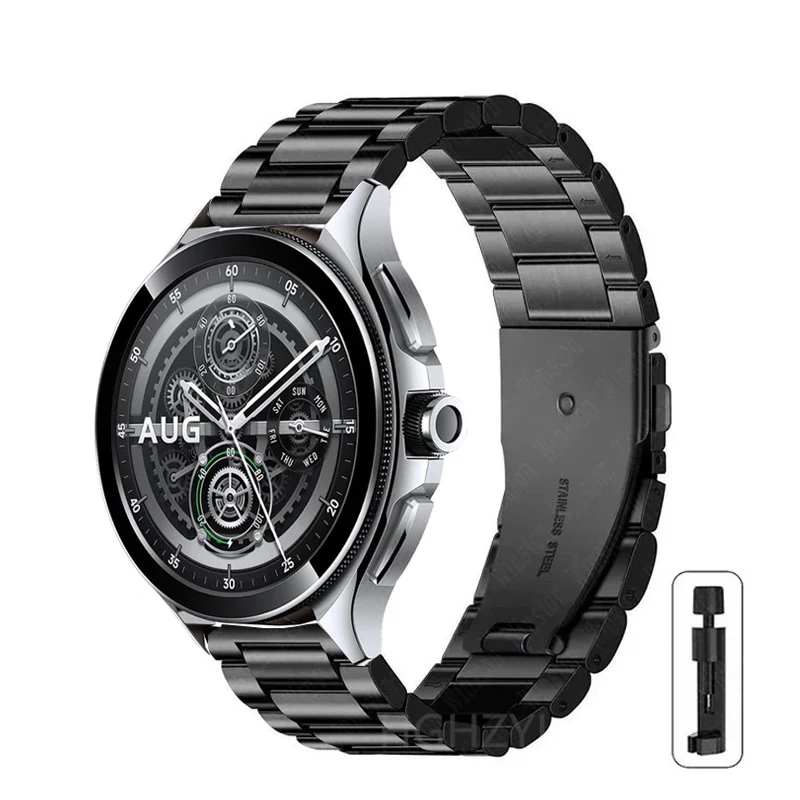 För xiaomi watch 2 pro armband rostfritt stålarmband för mi watch  s4 s3 s1 pro/active  s2 46mm färg 2 klockarmband metall korrea