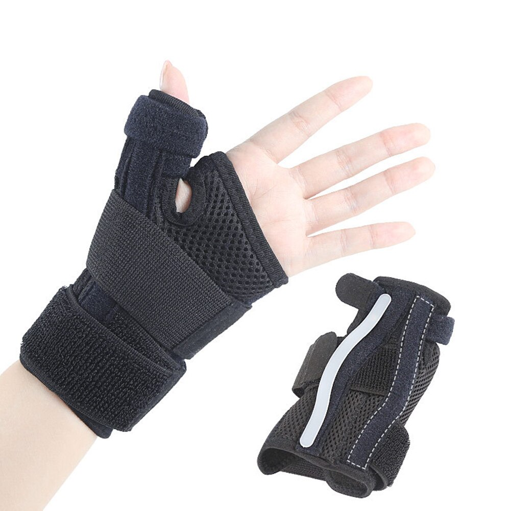 Verstelbare Elastische Twee-weg Duim Stabilisator Vinger Ondersteuning Pols Band Brace Spalk Pols Hand Protector Bandage