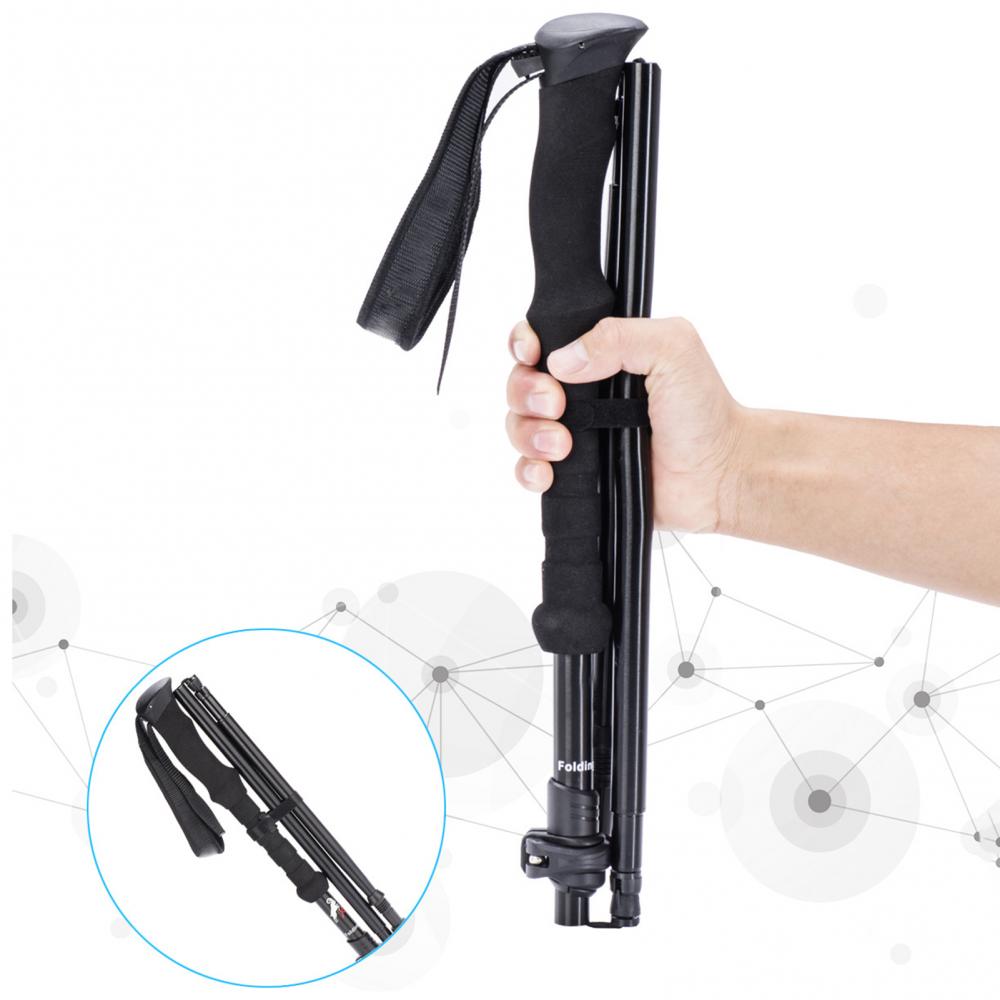 Telescopic Ultra Light Walking Stick Trekking Pole Anti Shock Extendable Folding