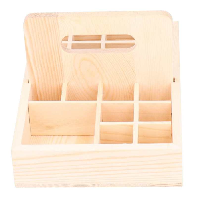 Pojemnik na olejki eteryczne 21 siatek drewniany pojemnik na olejki eteryczne lakier robić paznokci aromaterapia pudełko typu Organizer robić wystroju domu