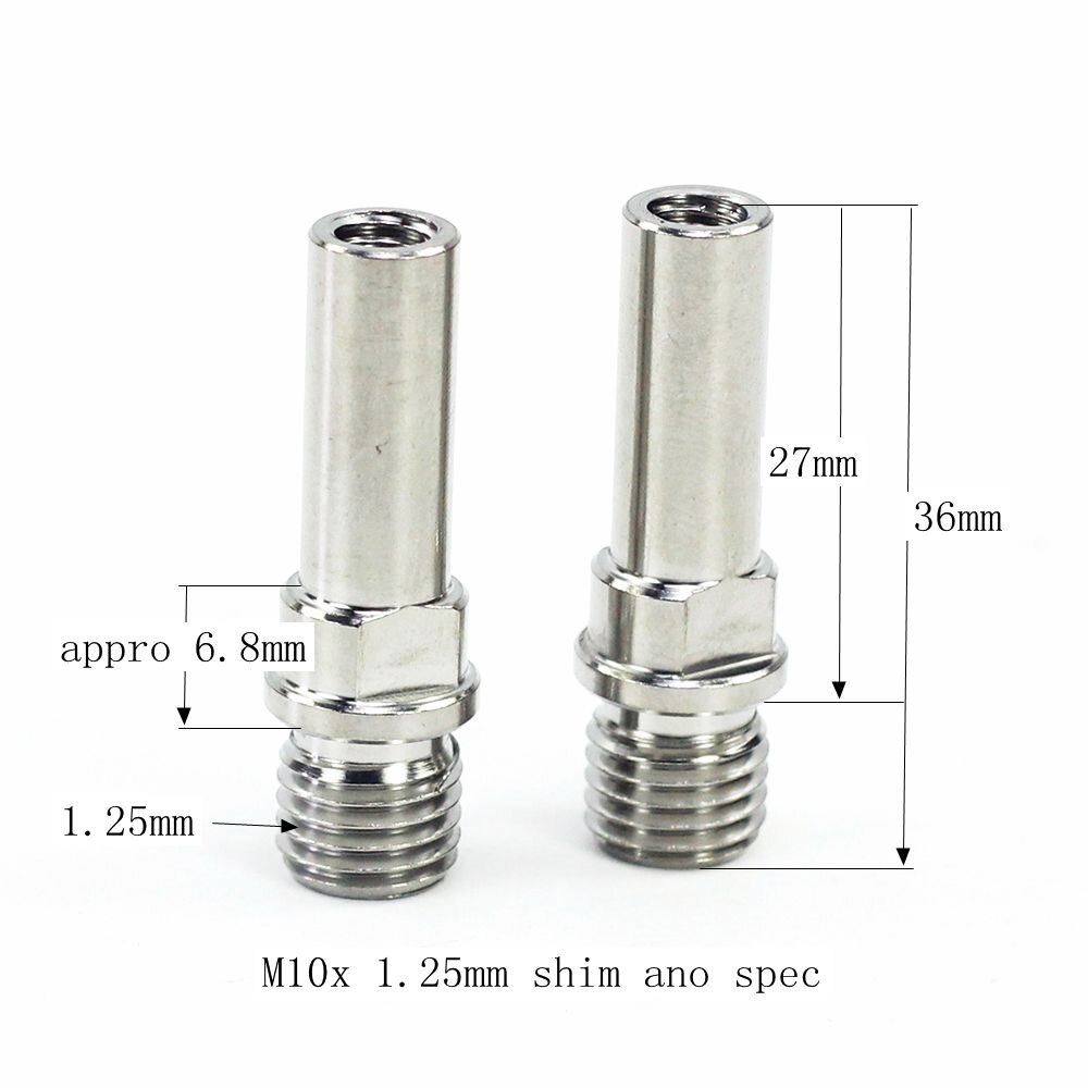 2pcs Titanium Bike V Brake Boss Cantilever Brakes Post Mount M10 M8 1.25mm 1.0mm Ti V Brake Screws Bolts: M10 1.25 lower